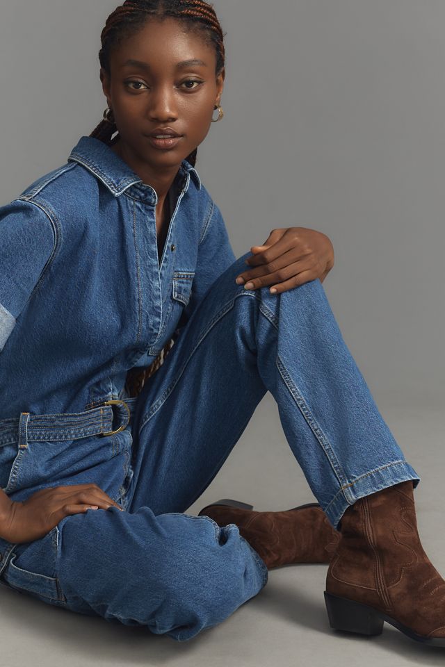 KIVARI Natalie Short-Sleeve Denim Jumpsuit #3