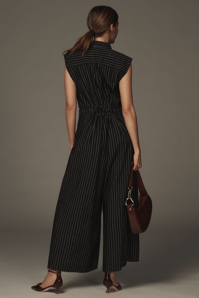 Maeve Crop Wide-Leg Shirt Jumpsuit #1
