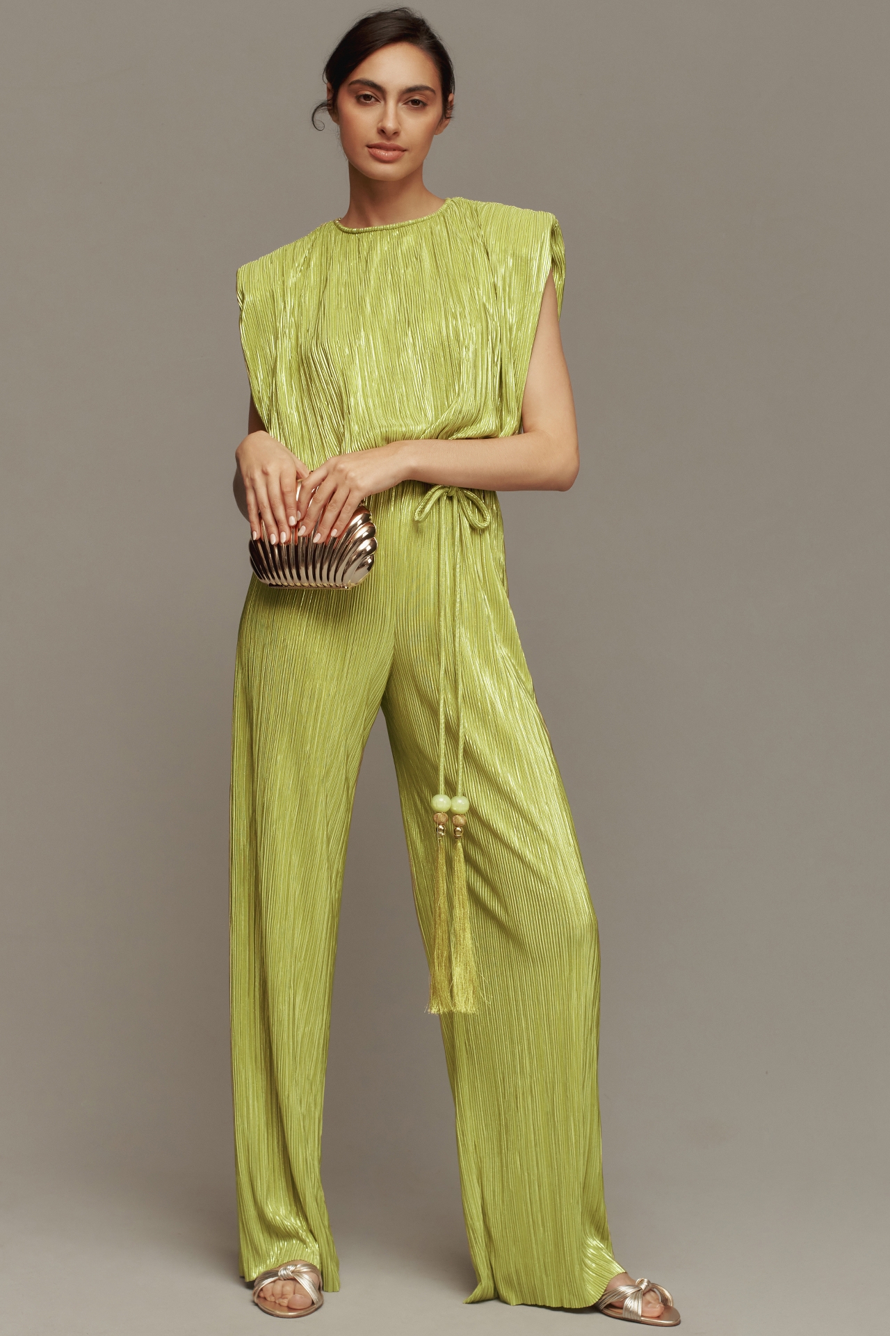 Sabina Musayev Nectar Pleated Jumpsuit