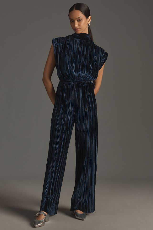 Sabina Musayev Electrum Velvet Jumpsuit Anthropologie