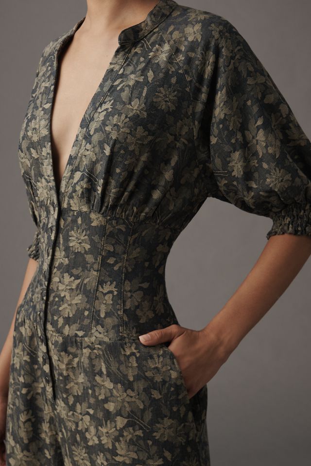 By Anthropologie Puff-Sleeve Jumpsuit #2