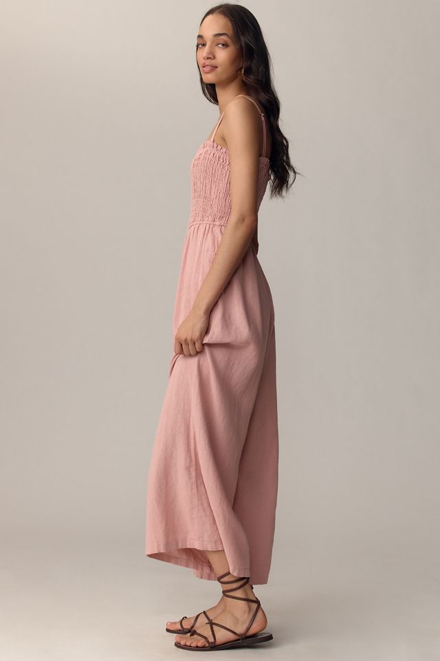 Pilcro Smocked Linen Blend Wide-Leg Jumpsuit #3