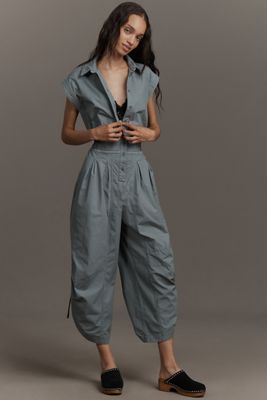 By Anthropologie Ripstop Parachute Jumpsuit