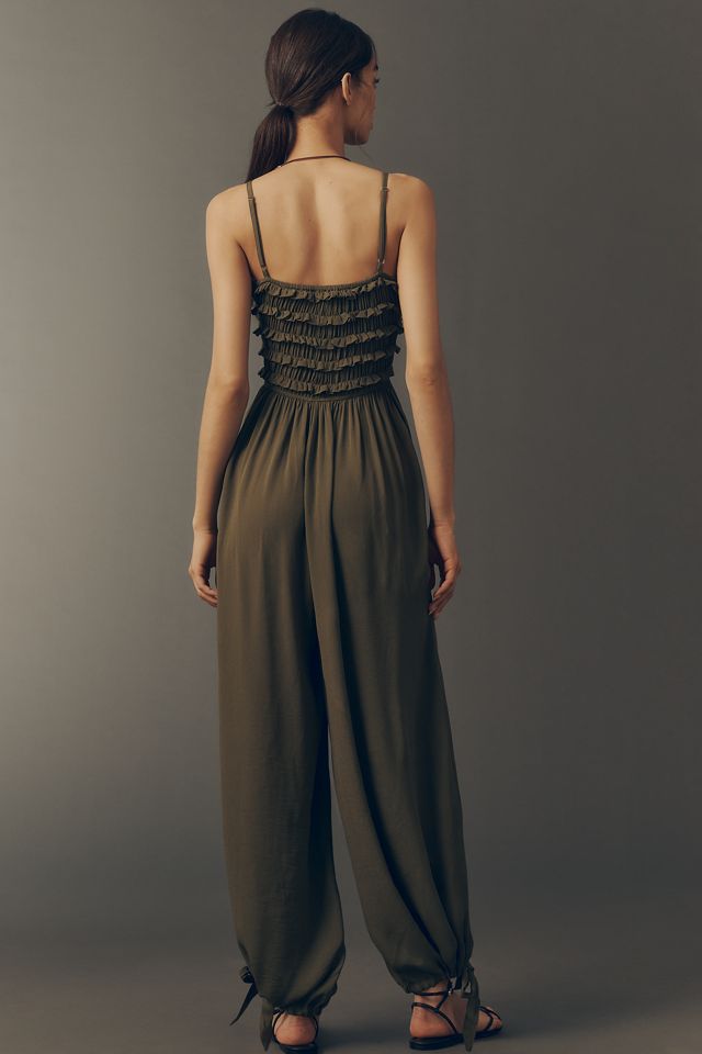 By Anthropologie Pintuck Smocked Jumpsuit  #3