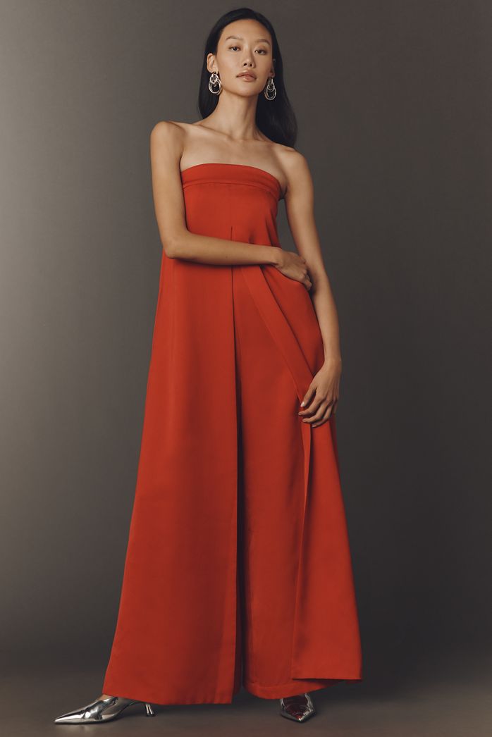 If By Sea Strapless Wide-Leg Jumpsuit