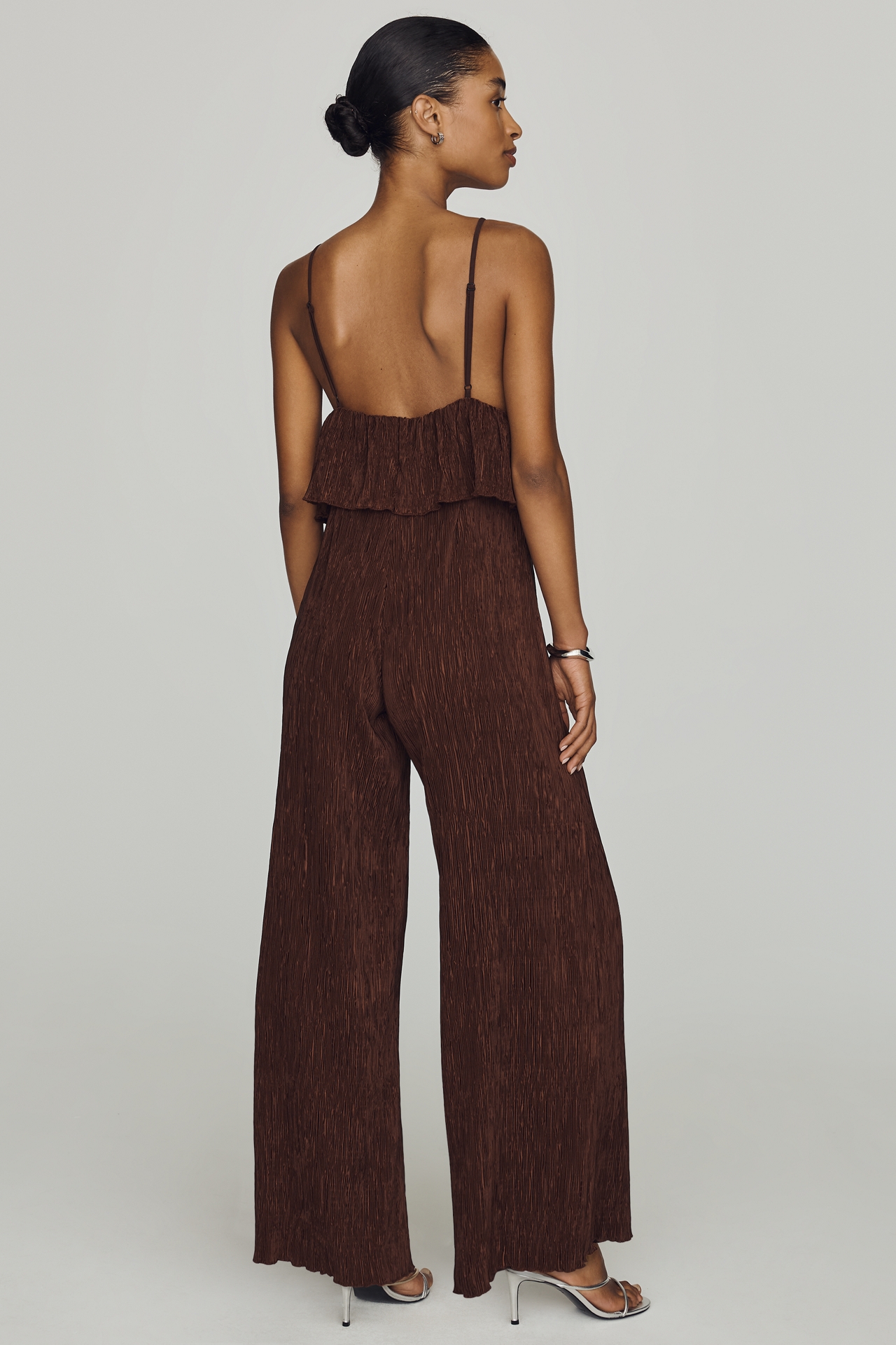 Saylor Nissa Wide-Leg Peplum Jumpsuit