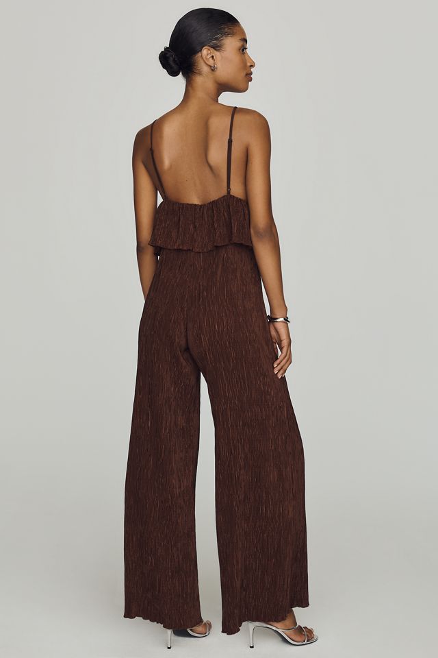 Saylor Nissa Wide-Leg Peplum Jumpsuit | Anthropologie
