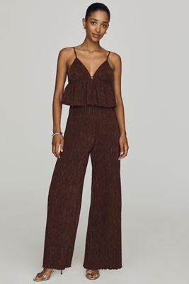 Saylor Nissa Wide-Leg Peplum Jumpsuit