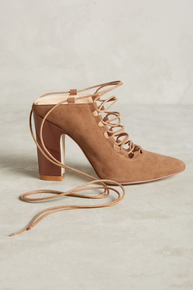 Billy Ella Ankle-Tie Metallic Heels #1