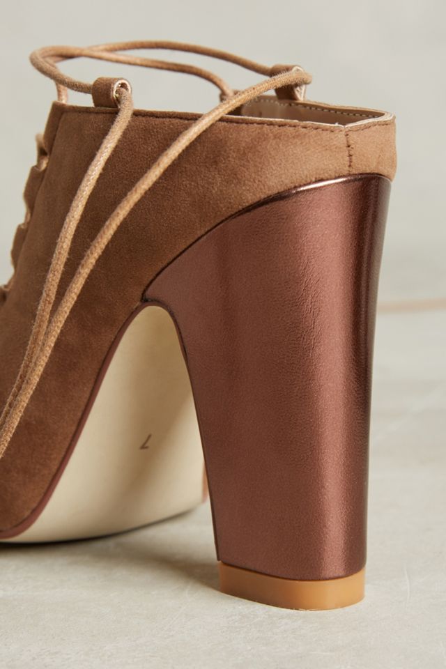 Billy Ella Ankle-Tie Metallic Heels #4