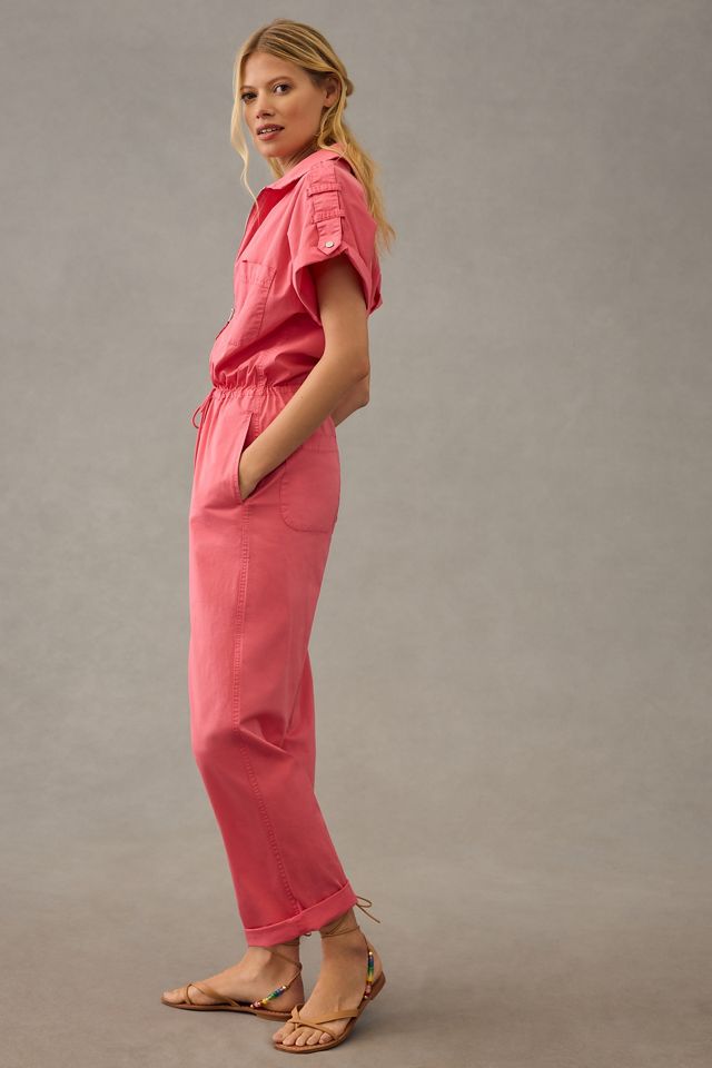 Pistola Jordan Short-Sleeve Zip-Front Jumpsuit | Anthropologie