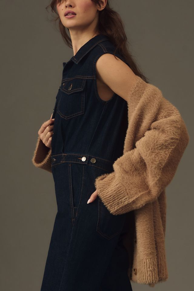 Pistola Brooks Short-Sleeve Denim Jumpsuit | Anthropologie