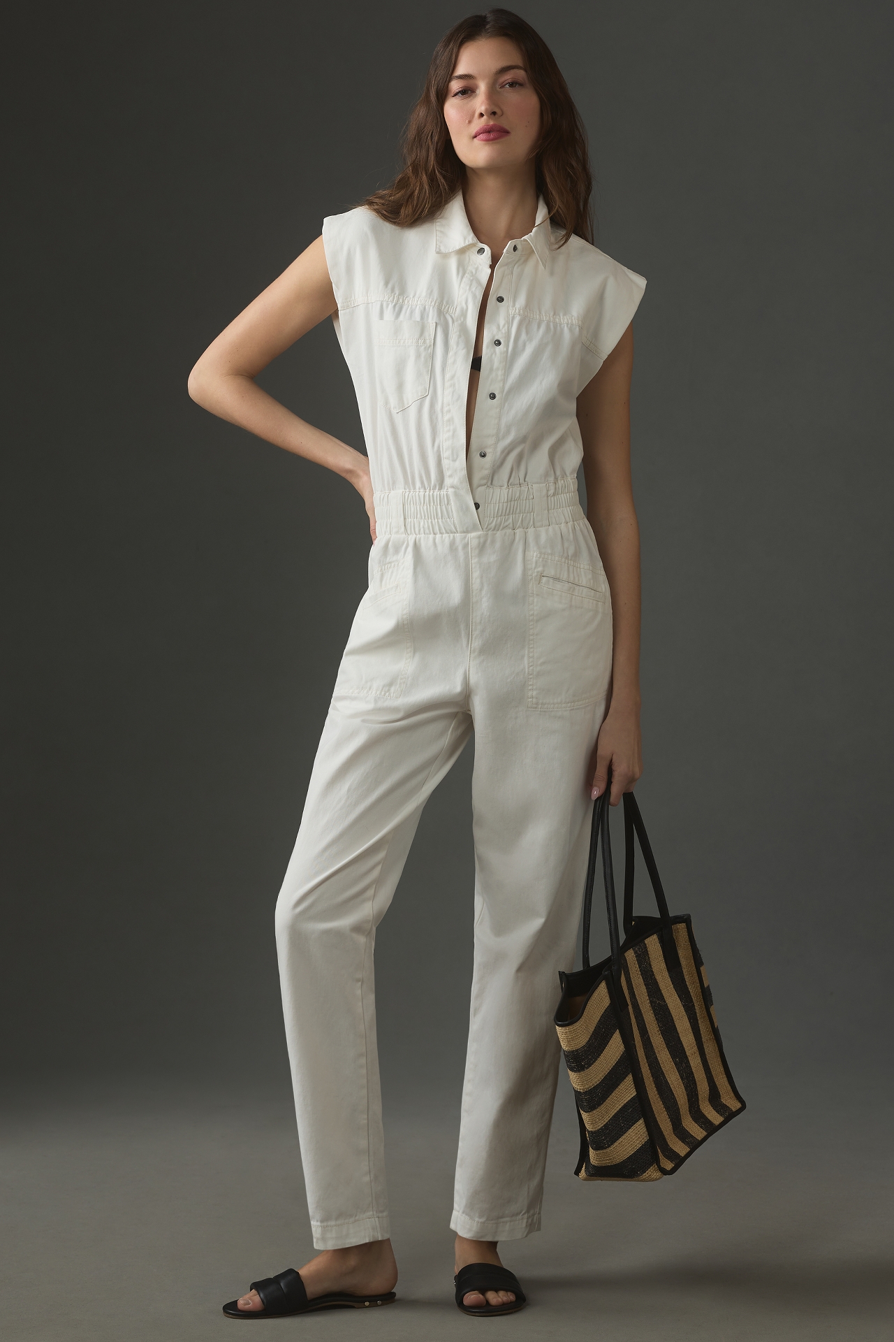 Pistola Rosie Button-Front Jumpsuit