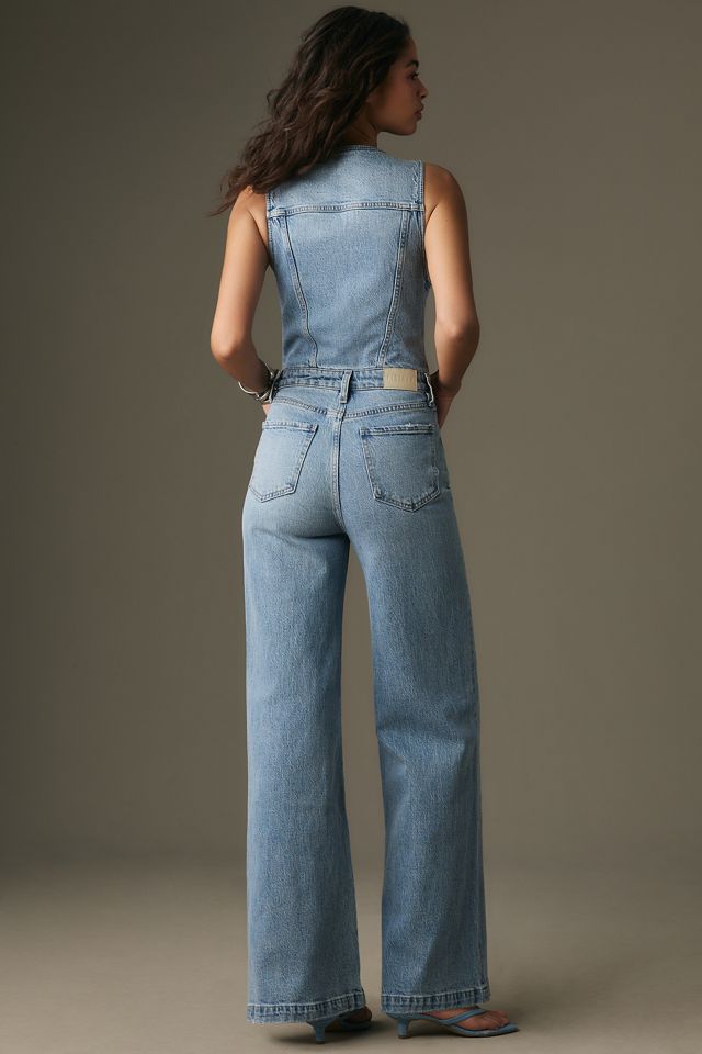 Pistola Aria Fitted Vest Denim Jumpsuit | Anthropologie