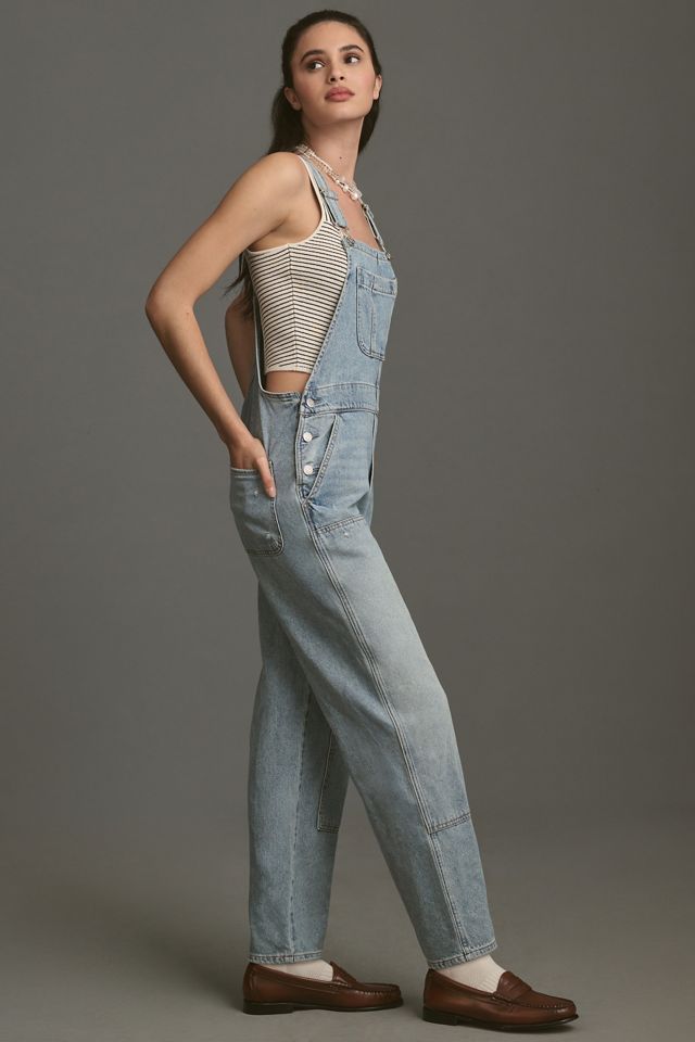 Pistola Arden Straight-Leg Denim Overalls | Anthropologie