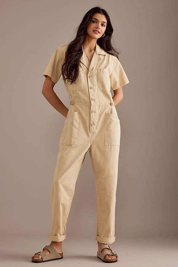 Pistola Grover Collared Button-Front Jumpsuit