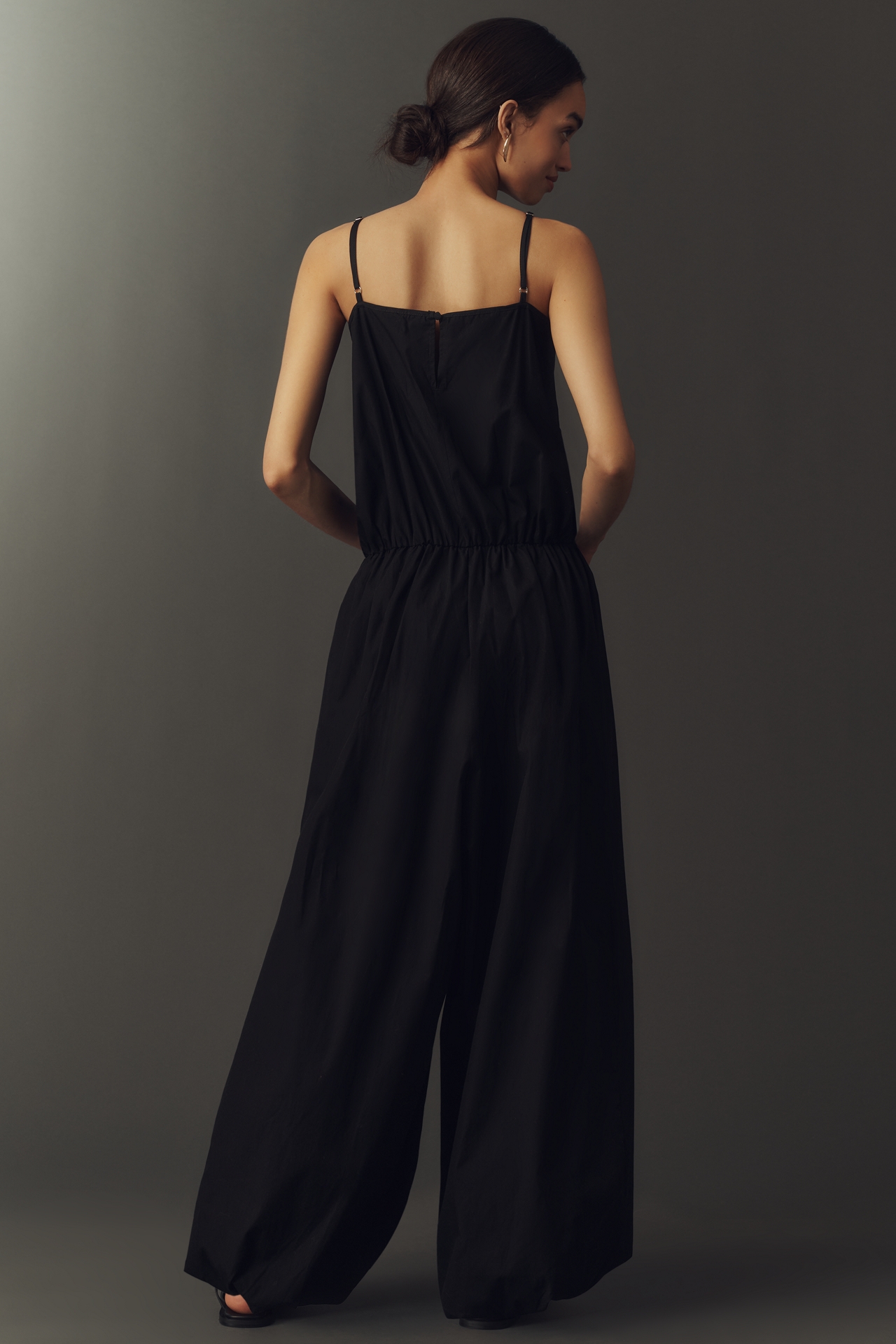 By Anthropologie Cotton Bubble-Hem Twofer Jumpsuit