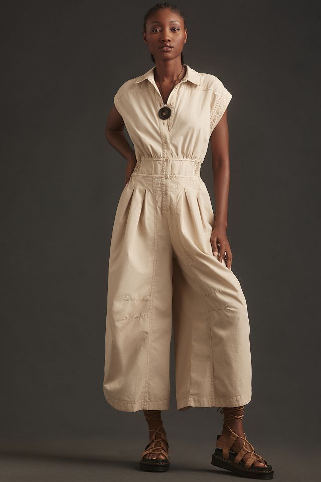 Anthropologie store linen jumpsuit