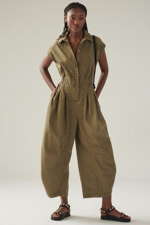 By Anthropologie Shirting Parachute Jumpsuit