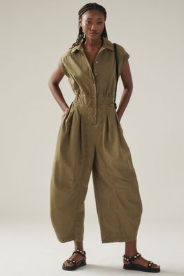 By Anthropologie Smocked Linen Pants