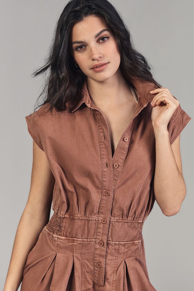 By Anthropologie Shirting Parachute Jumpsuit