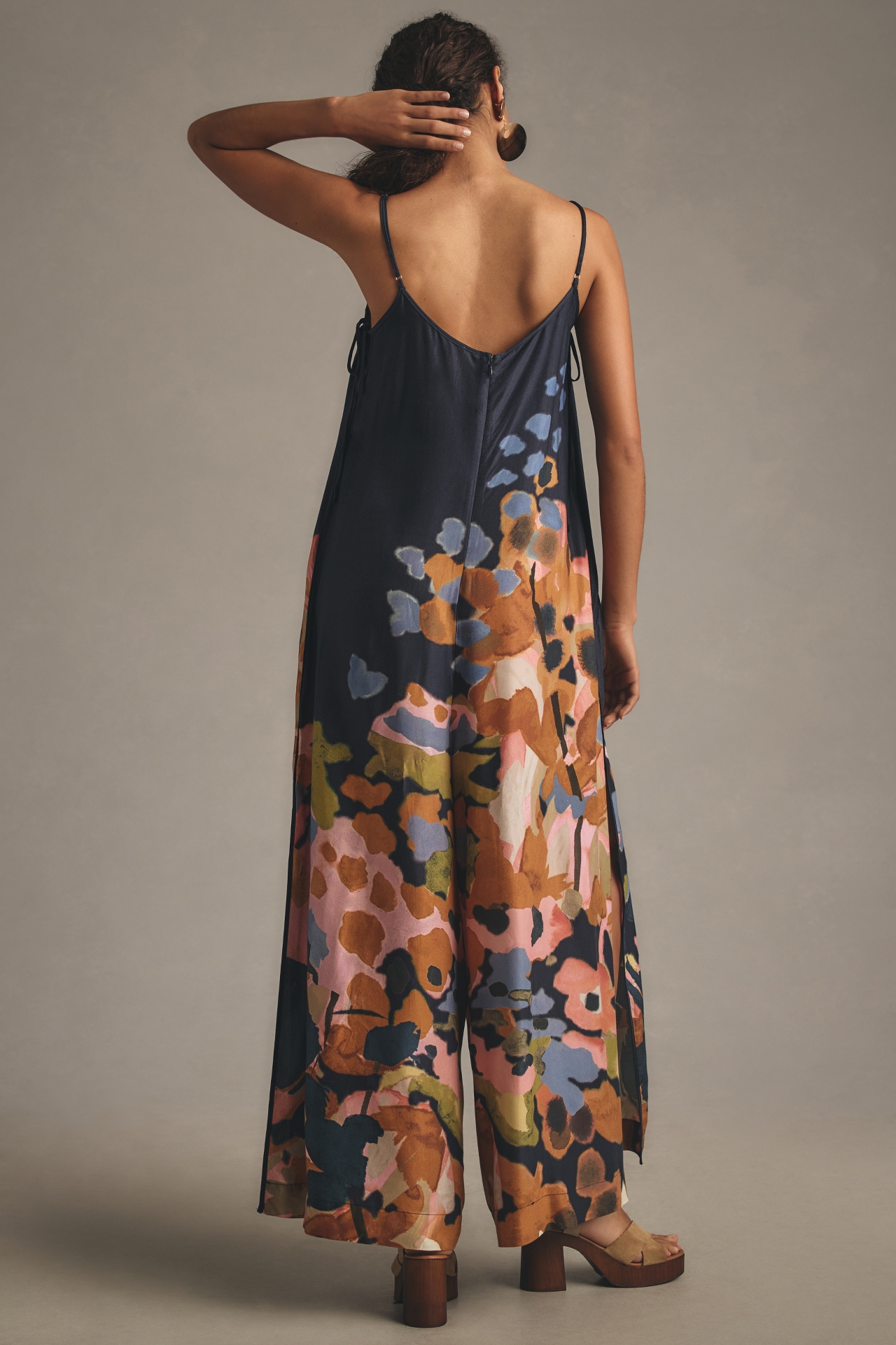 By Anthropologie Printed Wide-Leg Jumpsuit