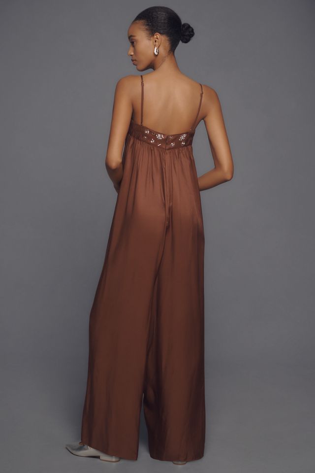 Maeve Beaded Wide-Leg Jumpsuit #1