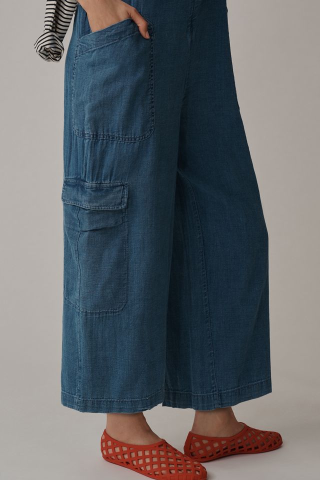 Pilcro Zip-Front Wide-Leg Overalls #3
