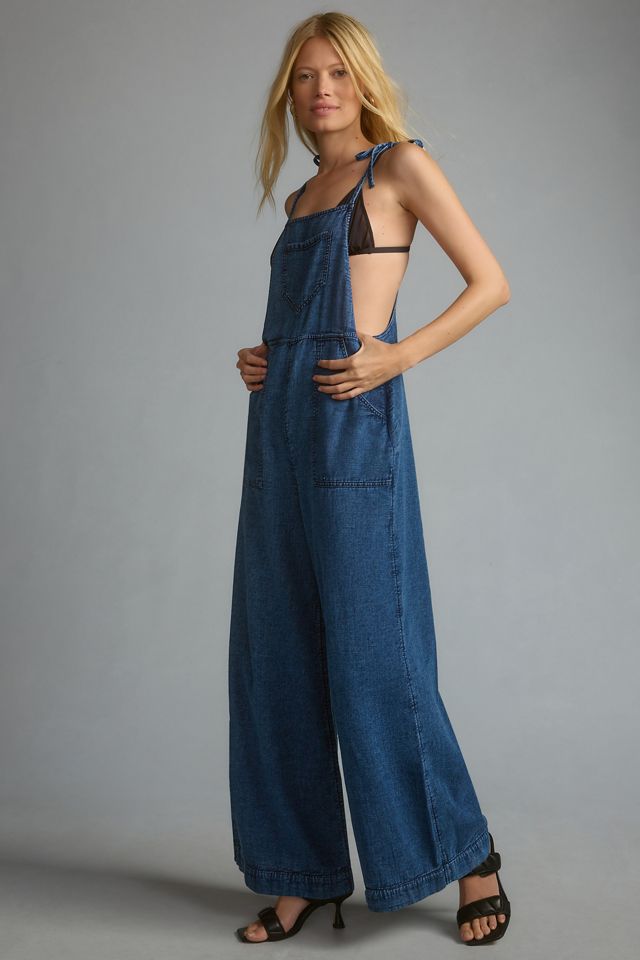 By Anthropologie Wide-Leg Denim Jumpsuit | Anthropologie