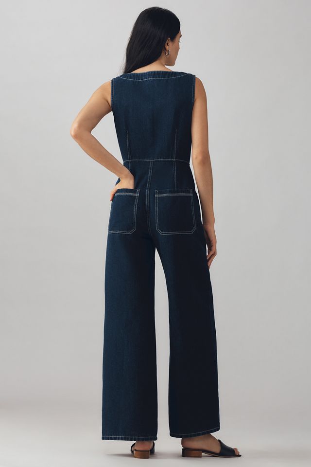 Ética Callahan Wide-Leg Denim Jumpsuit #3