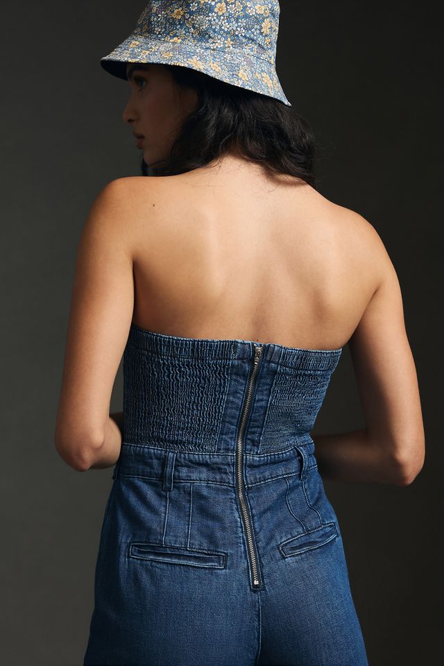 Combinaison Pilcro Sans Bretelles Jambes Larges Polies #4