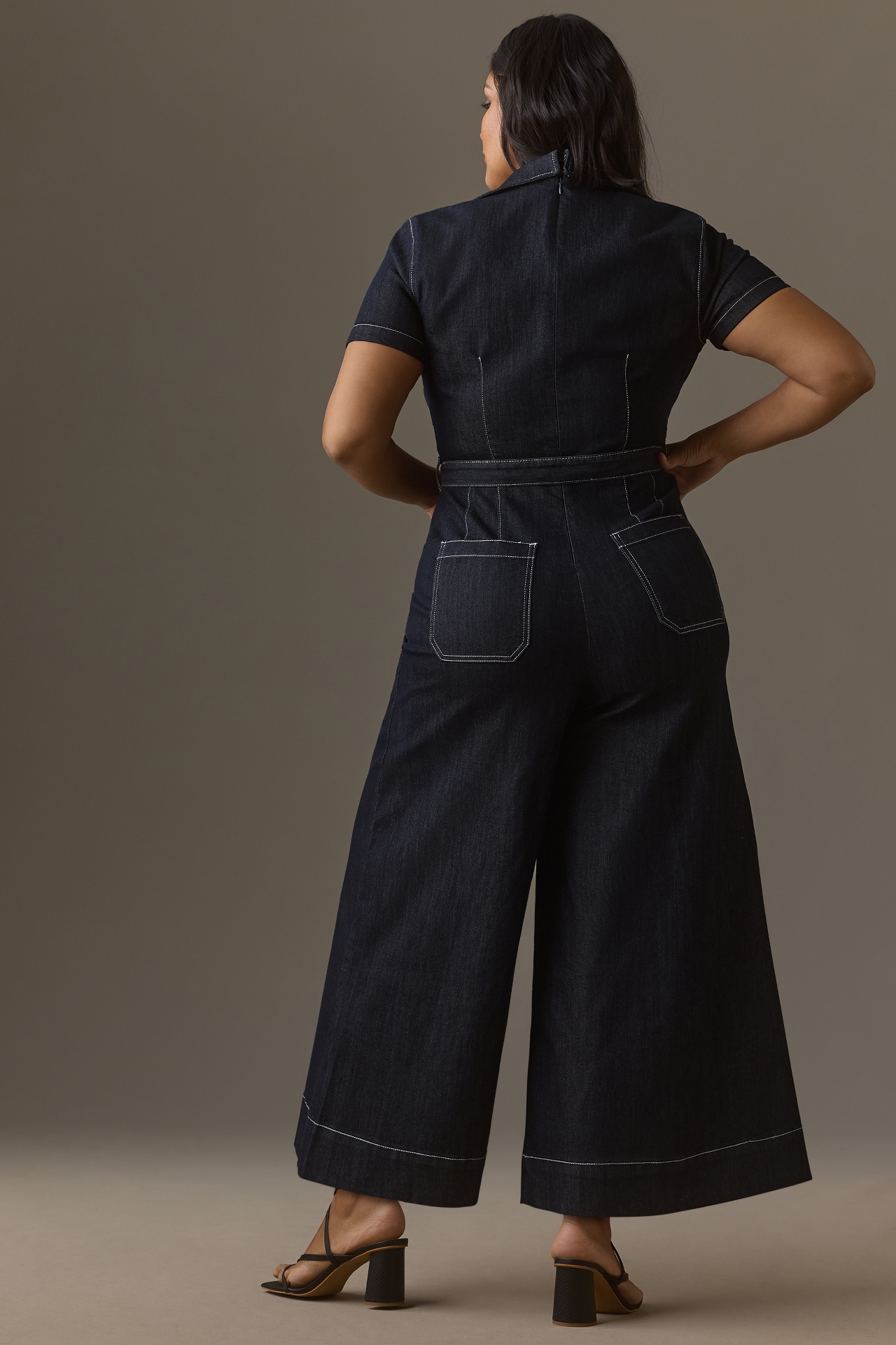 The Colette Wrap Jumpsuit by Maeve: Denim Edition