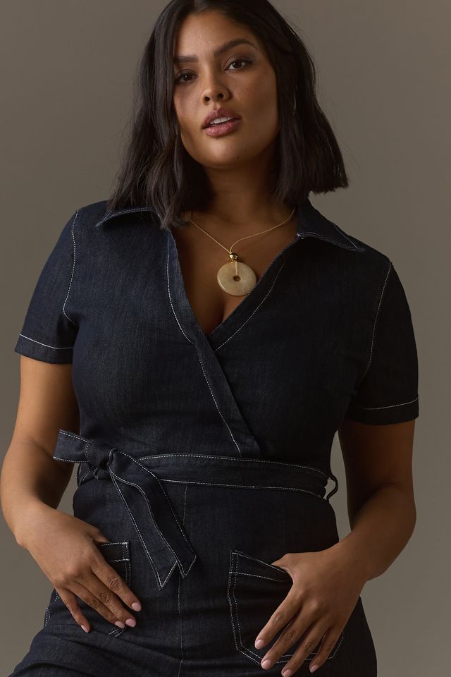 The Colette Wrap Jumpsuit by Maeve: Denim Edition #7