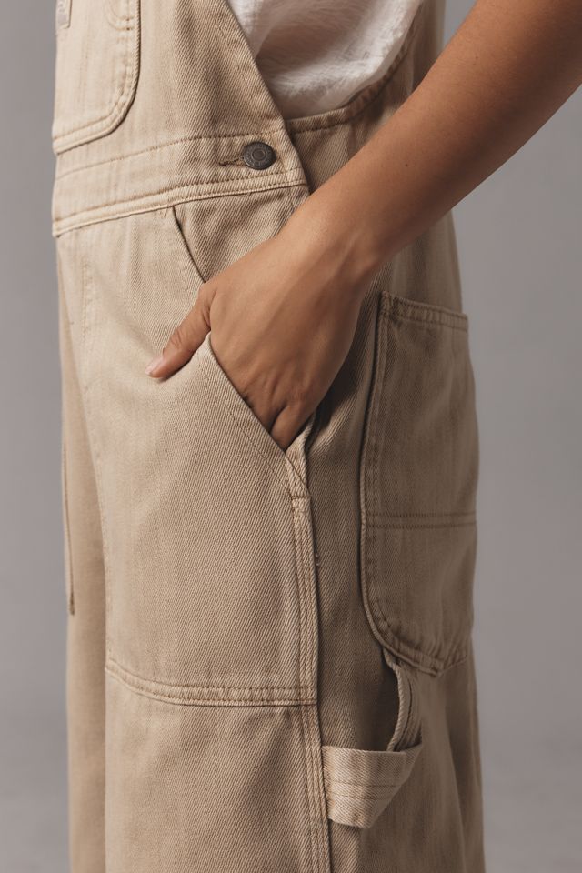 Denimist Relaxed Cropped Overalls #3