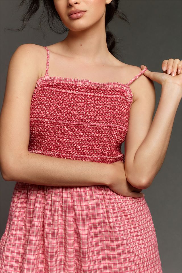 Maeve Smocked Basque-Waist Jumpsuit #2