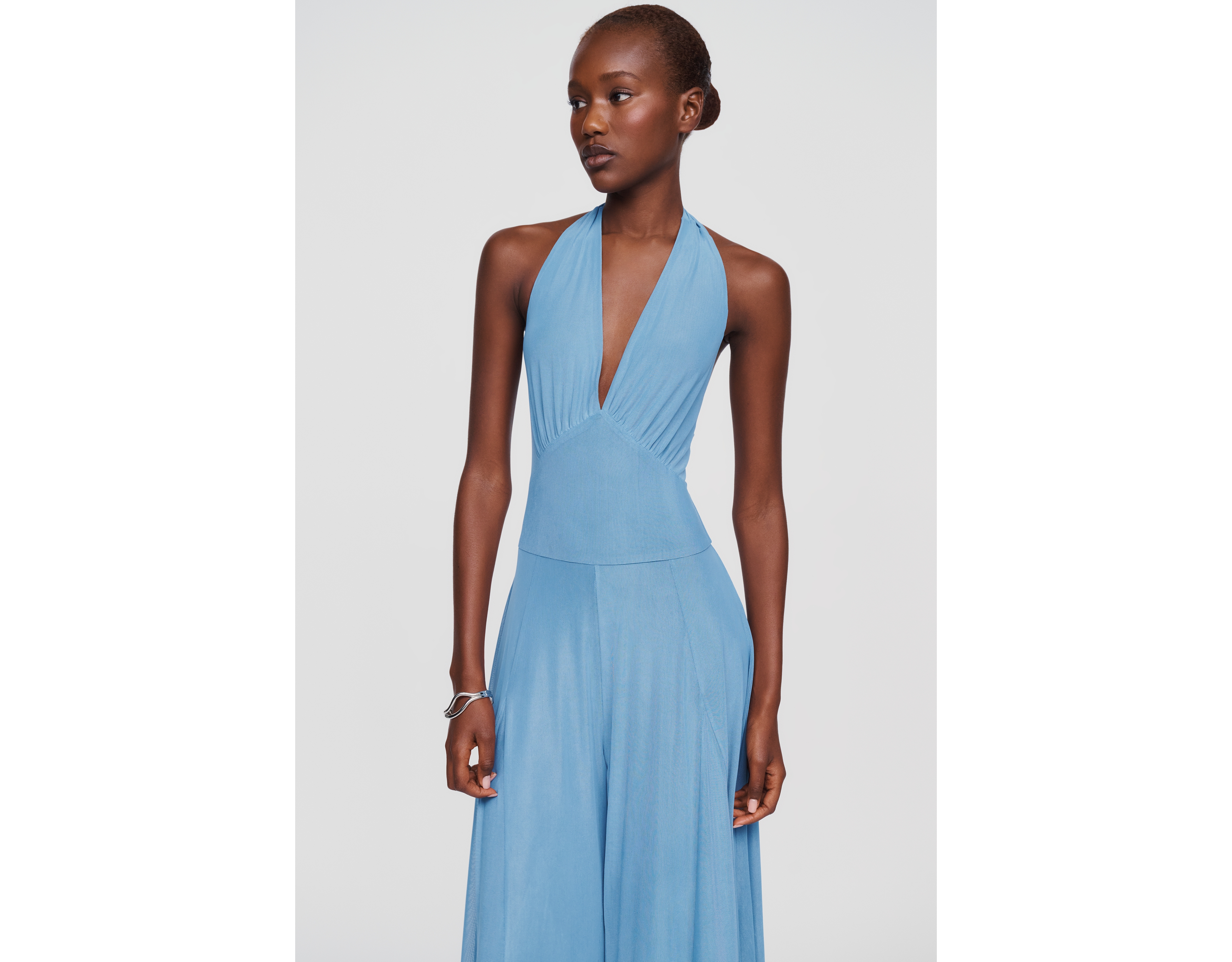 Rare London Halter-Neck Wide-Leg Jumpsuit