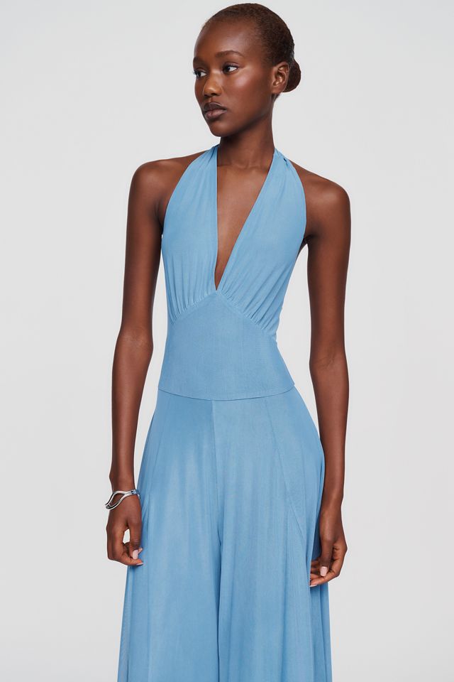 Rare London Neckholder-Jumpsuit mit weitem Bein #2