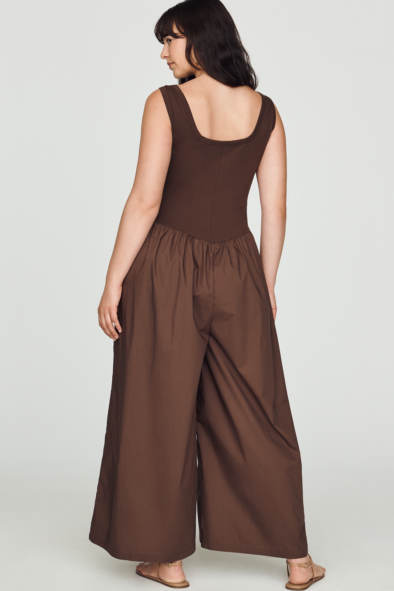 Never Fully Dressed Chocolate Sun Poplin Jumpsuit