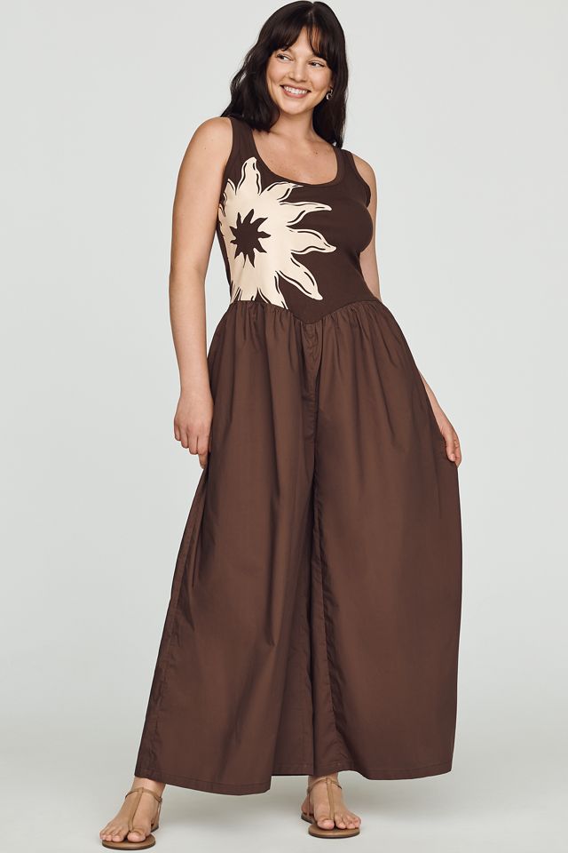 Never Fully Dressed Chocolate Sun Poplin Jumpsuit #3