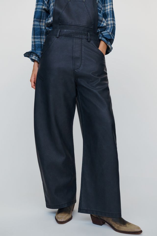 Pilcro Kayden Faux Leather Overalls #1