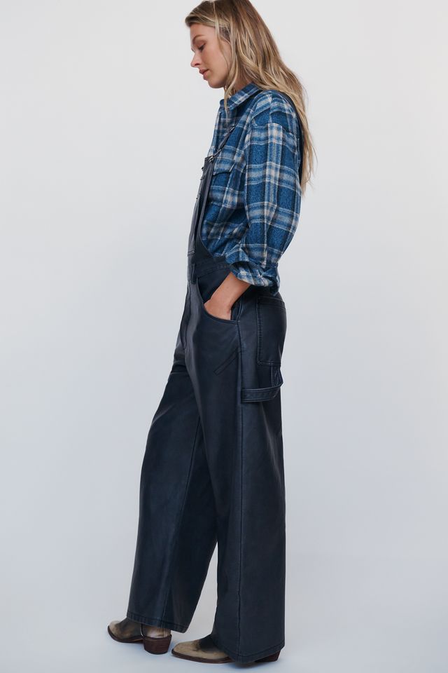 Pilcro Kayden Faux Leather Overalls #2