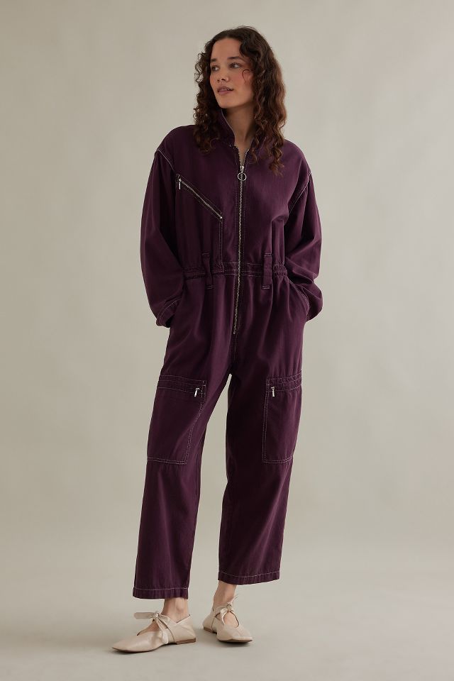 SUZY SLOUCHY Jersey Jumpsuit - Lavender