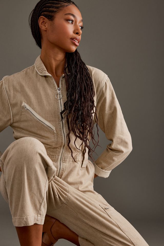Seventy + Mochi Long-Sleeve Zip-Front Jumpsuit | Anthropologie UK