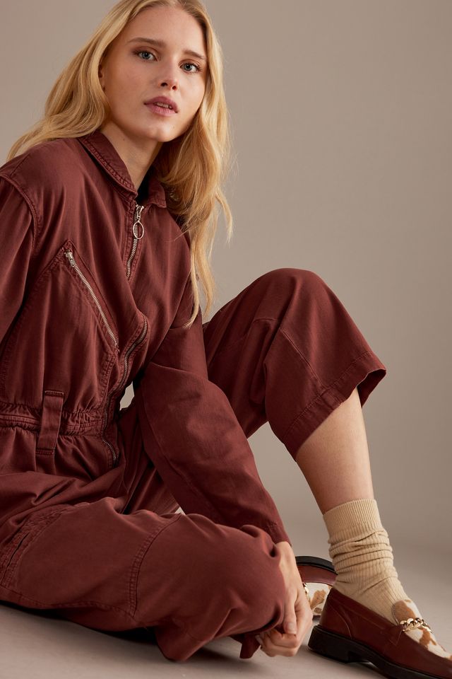 Seventy + Mochi Amelia Long-Sleeve Organic Denim Jumpsuit #8