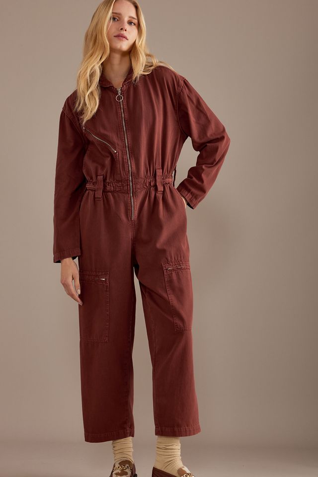 Seventy + Mochi Amelia Long-Sleeve Organic Denim Jumpsuit #1