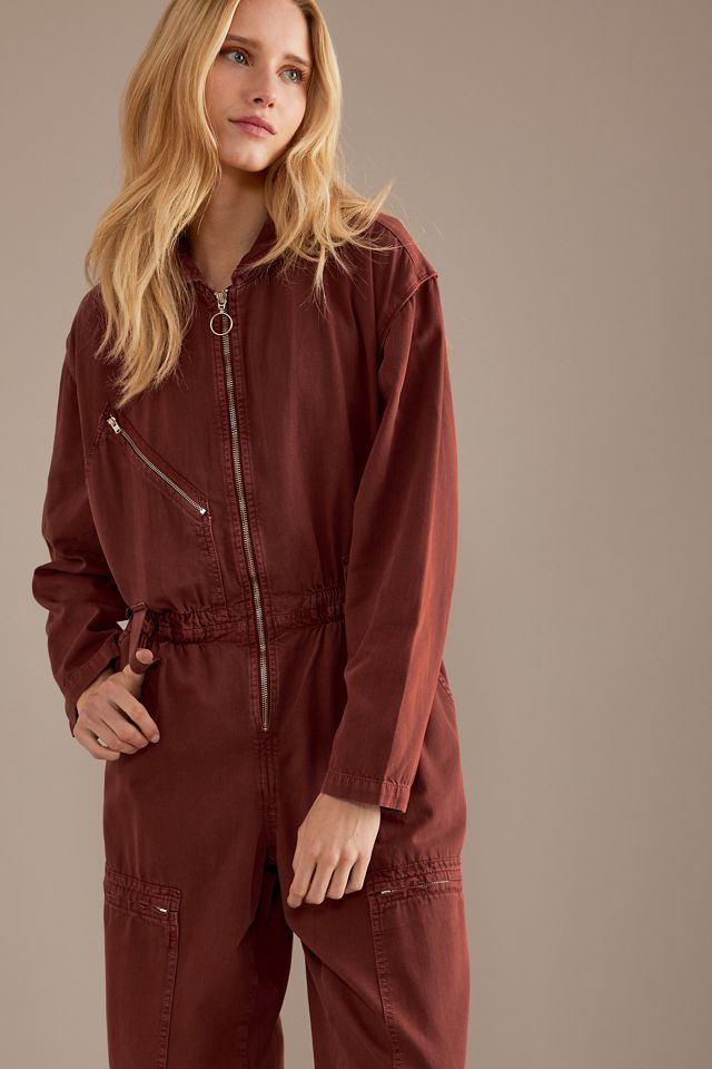 Seventy + Mochi Amelia Long-Sleeve Organic Denim Jumpsuit #4