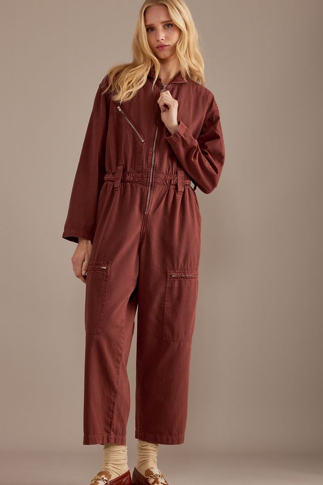 Seventy + Mochi Amelia Long-Sleeve Organic Denim Jumpsuit #5