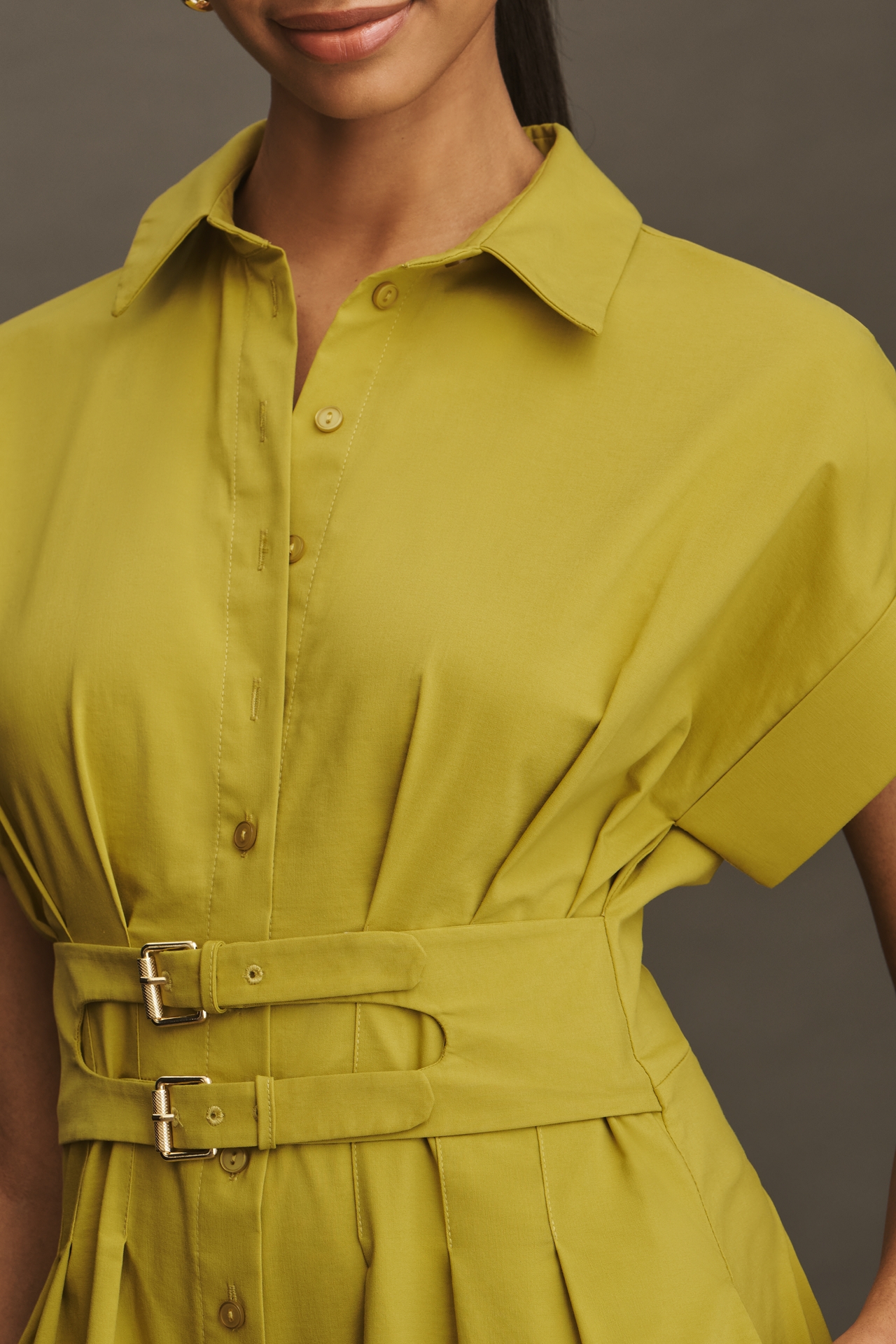 The Tobie Pleated Jumpsuit by Exquise: Double-Buckle Edition