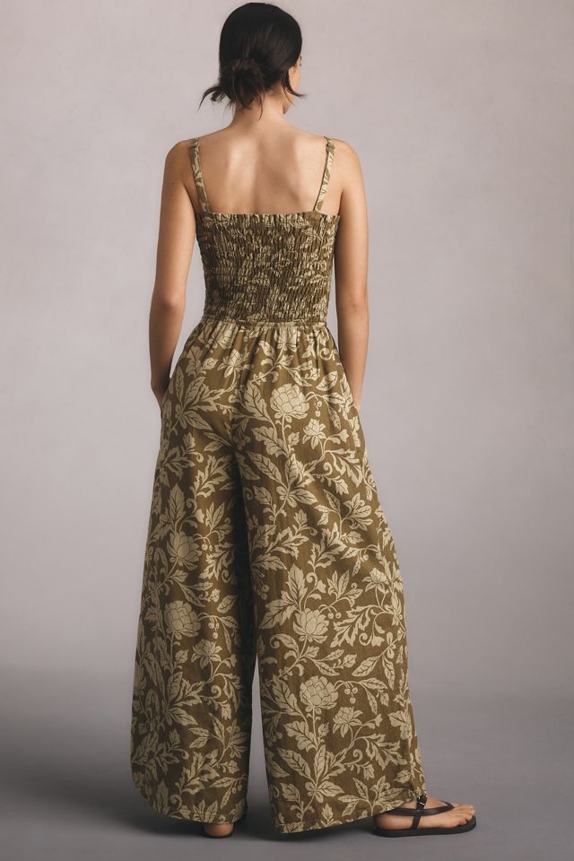 Pilcro Smocked Printed Linen Jumpsuit #3