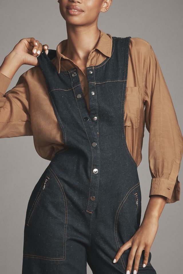 Maeve Button-Front Jumpsuit #1